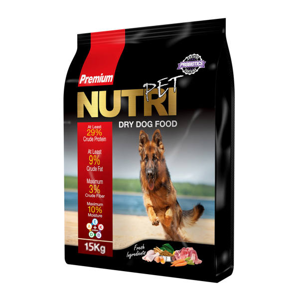غذای خشک پروبیوتیک سگ نوتری پت مدل Premium 29 Percent وزن 15 کیلوگرم