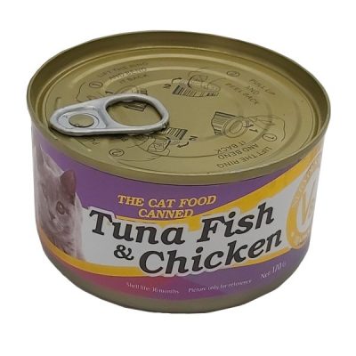 کنسرو غذای گربه کد Tuna-Fish_VB1 وزن 170 گرم