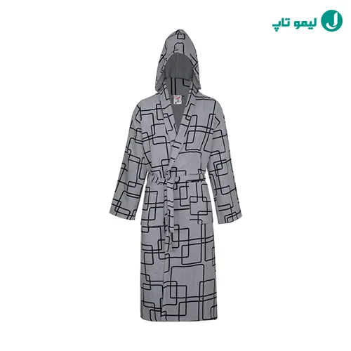 حوله تن پوش ارغوان مدل هندسی سایز 125 رنگ آبی
