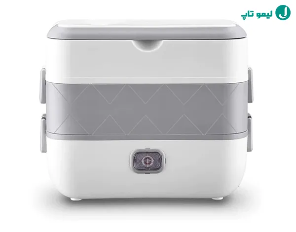 گرم کن بخارپز LB-200W با سینی های استیل روی میز شیشه ای