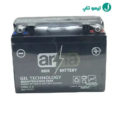 باتری موتورسیکلت آریا مدل 12N6.5-A