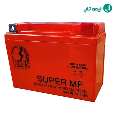 باتری موتورسیکلت مارس پاور مدل YB7L-BS (MF) 12V-7Ah