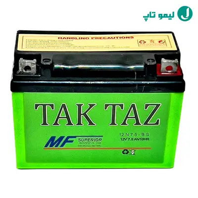باتری موتور سیکلت تک تاز مدل 12 ولت 7.5 آمپر
