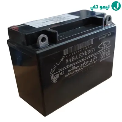 باتری موتورسیکلت 12 ولت 7 آمپر صبا باتری مدل 12v7ah
