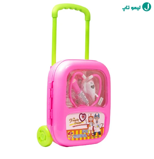 ست اسباب بازی تجهیزات پزشکی چرخ دار