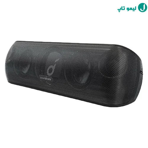 اسپیکر انکر SoundCore Motion Plus مشکی رنگ با کیفیت صدای استودیویی روی میز