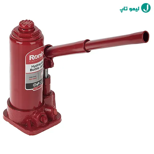 قرار گرفتن جک هیدرولیک ۳ تن رونیکس مدل RH-4902 با بدنه چدنی زیر رکاب خودرو
