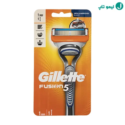 خود تراش مردانه ژیلت Fusion 5 با پنج تیغه متراکم جهت تراشیدن موهای ضخیم و جلوگیری از بریدگی
