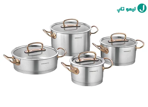 قابلمه استیل کرکماز مدل پرولاین مجهز به کفه حرارتی فوقضخیم و سوپاپ تخلیه بخار شیشهای