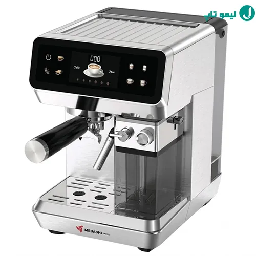 پنل لمسی و تنظیمات دمای اسپرسو ساز مباشی مدل ME-ECM2503 با مخزن شیر 500 میلیلیتری