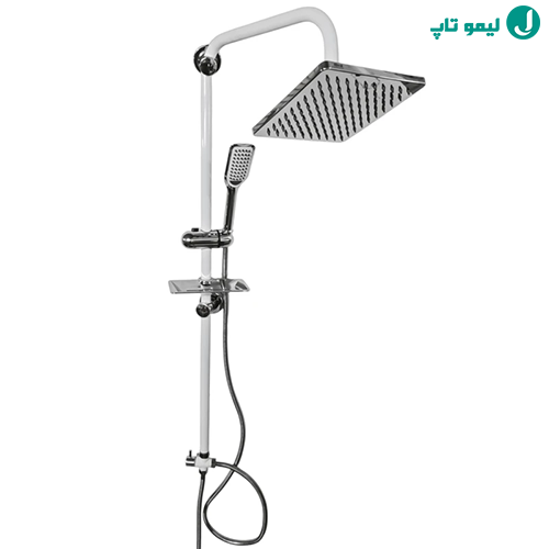 سردوش مربعی و لولههای سفید پارس شید فاتح N750