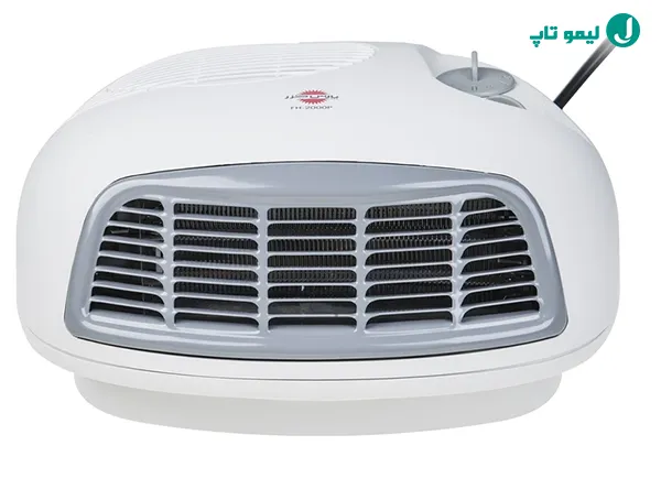 فن هیتر پارس خزر FH2000P با بدنه سفید و دو ولوم چرخشی
