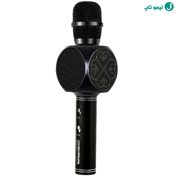 اسپیکر میکروفونی مشکی YS-63 با طراحی دایرهای طرحدار