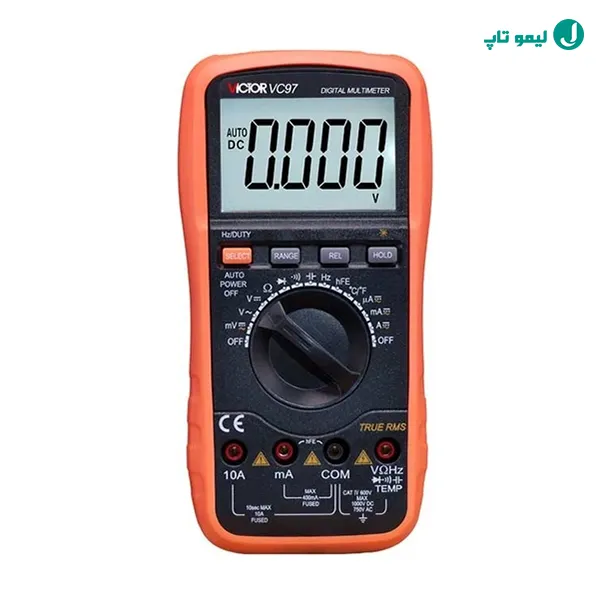 ولت متر ویکتور VC97 با بدنه کلاسیک و سلکتور اتورنج
