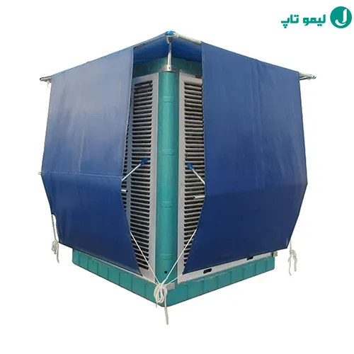 چادر محافظ آبی خنکا ۴۷ روی بدنه فلزی