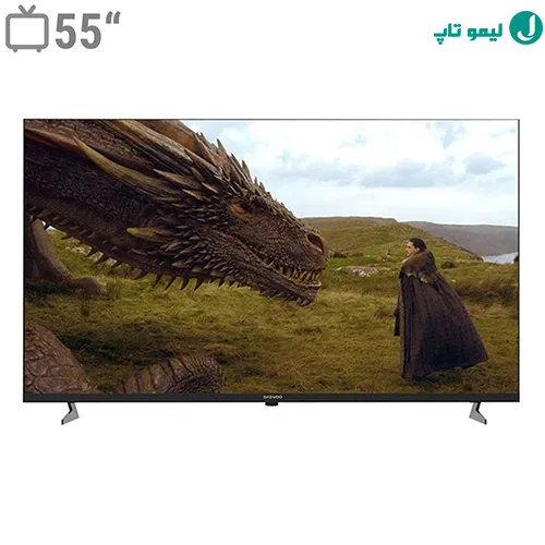 تصویر اژدها و شوالیه روی تلویزیون ۵۵ اینچ دوو مدل 3500