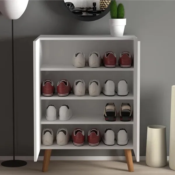 جاکفشی Sj1187 ملامینه سفید چهار طبقه