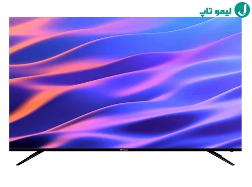 پنل 65SA620U با امواج بنفش انتزاعی و قاب مشکی باریک